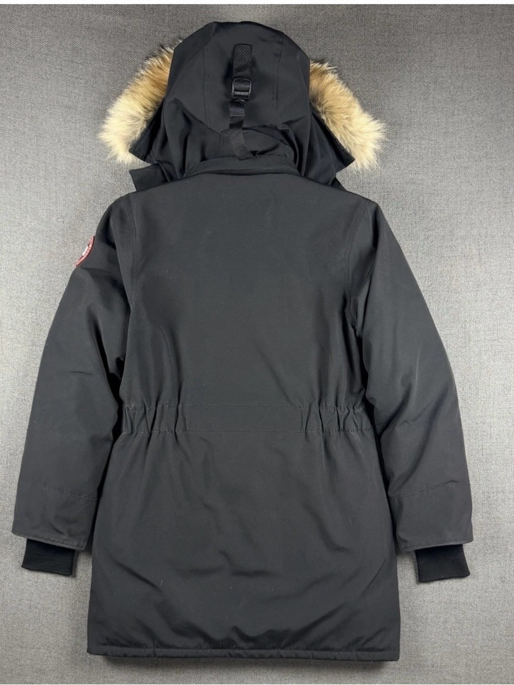 Canada Goose Black Trillium Parka with Fur-Trim Hood and Patch - Picture 3 of 16